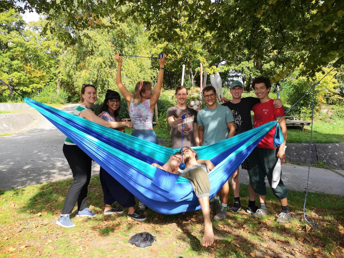 USZ Jonglagegruppe in Tübingen bei Jonglierconvention Unisport